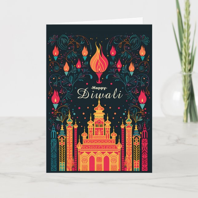 Divine Illumination: A Diwali Celebration Holiday Card (Front)