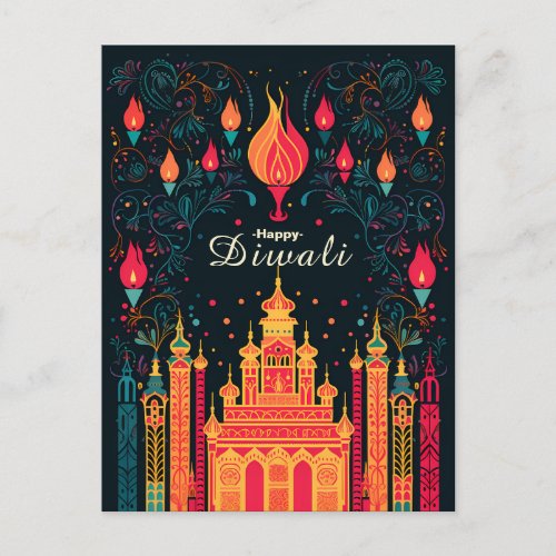 Divine Illumination A Diwali Celebration Holiday Postcard