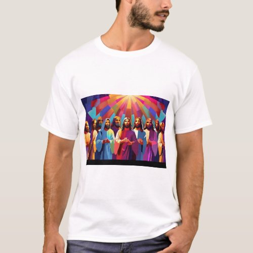 Divine Illumination Jesus Christ and the Twelve D T_Shirt