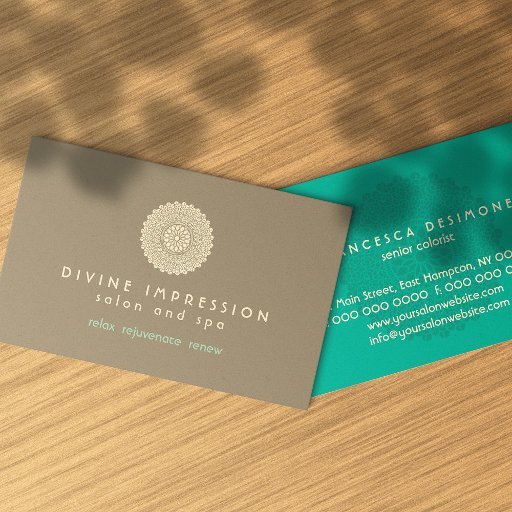 Customizable Divine Impression Blue 2 Business Card Template