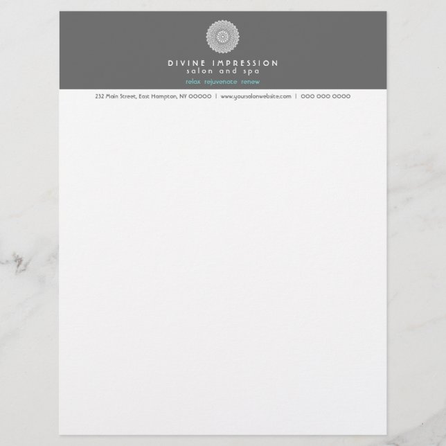 Divine Impression Blue 2 Letterhead (Front)