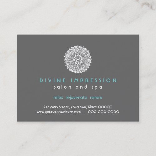Divine Impression Blue Gift Certificate Business Card