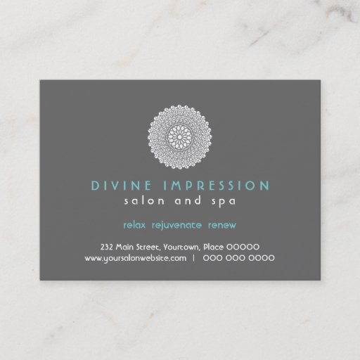 Customizable Divine Impression Blue Gift Certificate Business Card