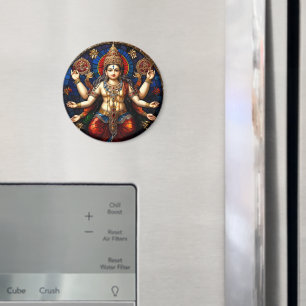Divine Indian God and Goddess Illustration Magnet