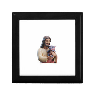 Divine_ Jesus and Moo Deng in Artistic Harmony Tan Gift Box