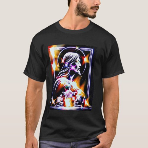 Divine Jesus Christ Religious Christian Faith Pray T-Shirt