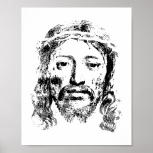 Divine Jesus Portrait - A Timeless Representation  Poster