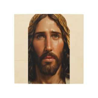 Divine Jesus Portrait Wood Wall Art