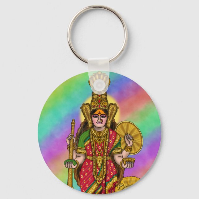 Divine Kolhapur Mahalakshmi Keychain (Front)