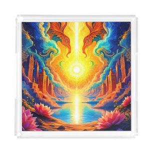 Divine Light City Awakening Acrylic Tray