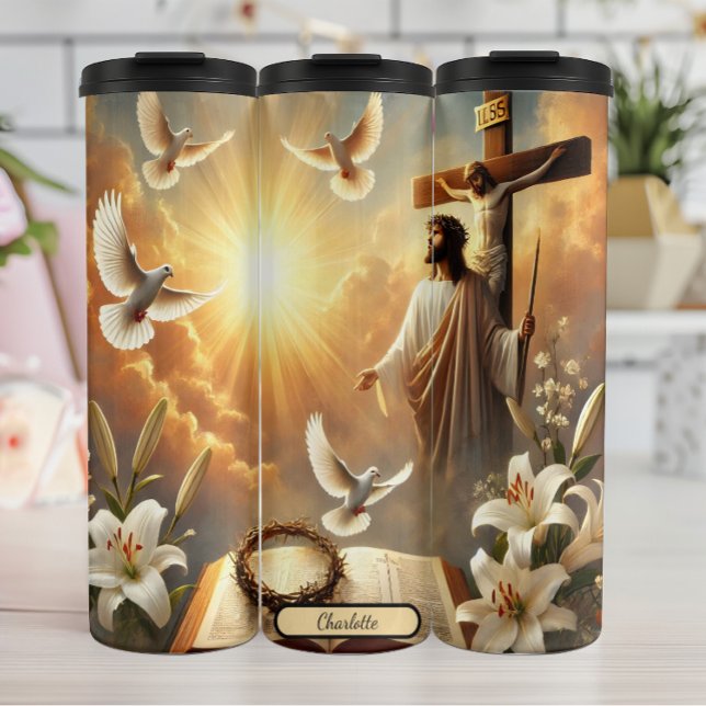 Divine Light, Sacred Redemption Scene Thermal Tumbler (Creator Uploaded)