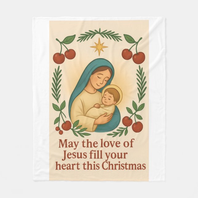Divine Love Christmas Blanket – Baby Jesus  (Front)