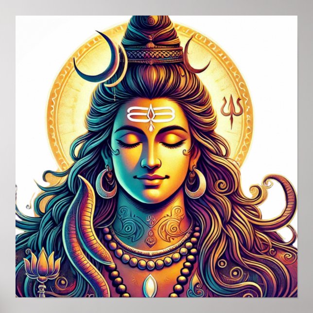  Divine Majesty: Lord Shiva Poster (Front)