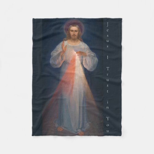 Divine Mercy by Kazimierowski Eugene Fleece Blanket