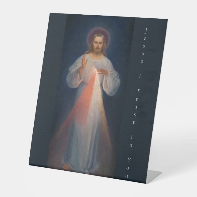 Divine Mercy by Kazimierowski Eugene Pedestal Sign (Front)