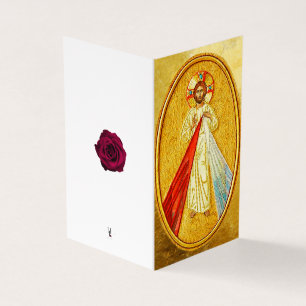 Divine Mercy Catholic Condolence Thank You Cards
