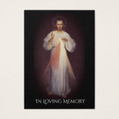 Divine Mercy Catholic Funeral Memorial Holy Card - (Front)