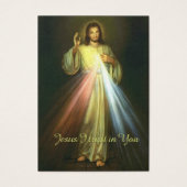 Divine Mercy Catholic Funeral Memorial Holy Card - (Front)