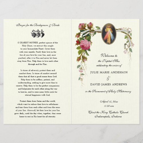 Divine Mercy Catholic  Mass Wedding Program