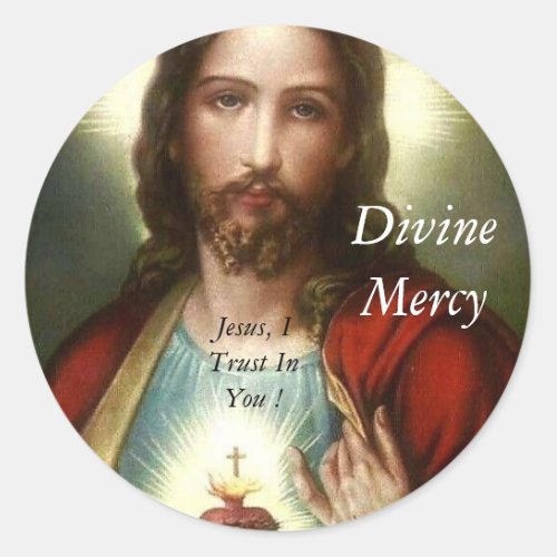 Divine Mercy    Classic Round Sticker