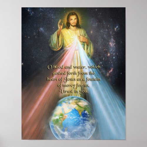 Divine Mercy Devotional Image Poster