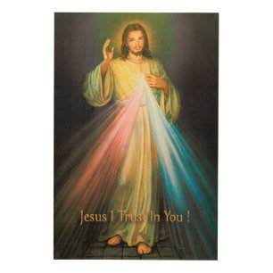 DIVINE MERCY DEVOTIONAL IMAGE WOOD WALL ART