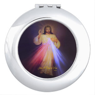 Divine Mercy Gold Compact Mirror