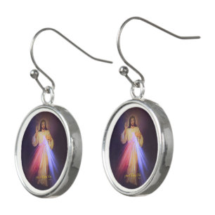 Divine Mercy Gold Earrings