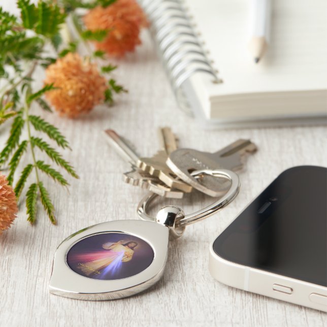 Divine Mercy Gold Keychain (Side)