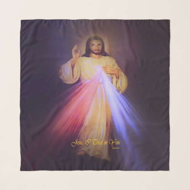 Divine Mercy Gold Scarf (Front)