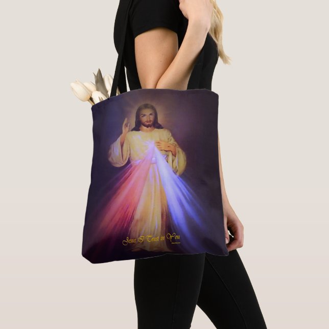 Divine Mercy Gold Tote Bag (Close Up)