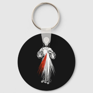 Divine Mercy Jesus Catholic Faith Sacred Image Keychain