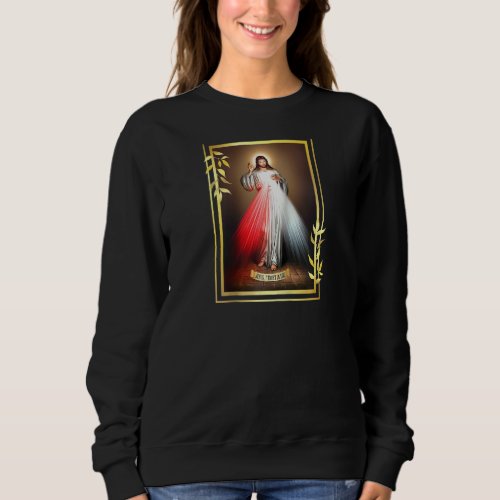 Divine Mercy Jesus Christ Jesus I Trust In You Cat Sweatshirt