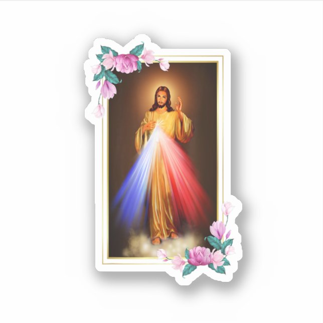 Divine Mercy Jesus Christ Sacred Heart Of Jesus Gi Sticker (Front)