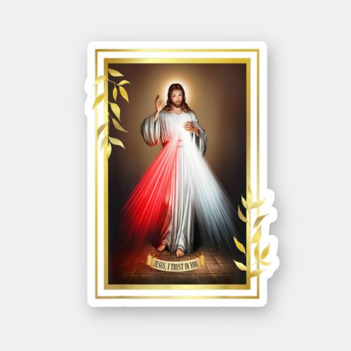 Divine Mercy Jesus Christ Sacred Heart Of Jesus Gi Sticker