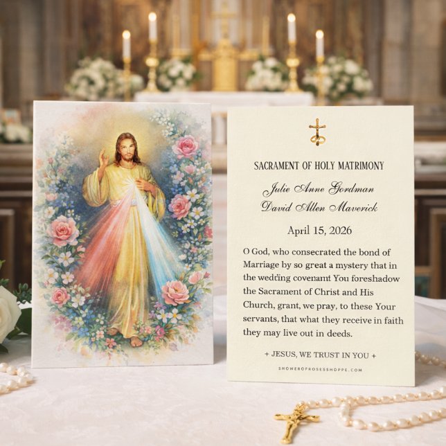Divine Mercy Jesus Elegant Catholic Wedding Prayer (Creator Uploaded)