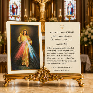 Divine Mercy Jesus Elegant Catholic Wedding Prayer