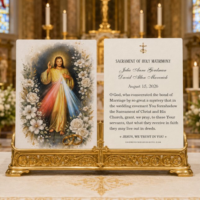 Divine Mercy Jesus Elegant Catholic Wedding Prayer (Creator Uploaded)