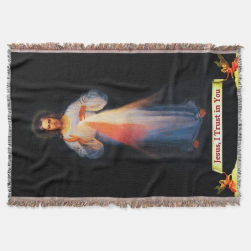 Divine Mercy Jesus Faustina 02  2020 Throw Blanket