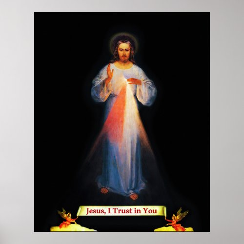 Divine Mercy Jesus Faustina 02 Print Poster 2020