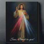 Divine Mercy Jesus I trust in you! 8x10 with easel Plaque<br><div class="desc">*** ---> www.ewtn.com/divinemercy <--- ***</div>