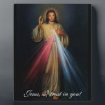 Divine Mercy Jesus I trust in you! 8x10 with easel Plaque<br><div class="desc">*** ---> www.ewtn.com/divinemercy <--- ***</div>