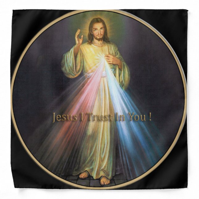 DIVINE MERCY JESUS I TRUST IN YOU BANDANA (Front)