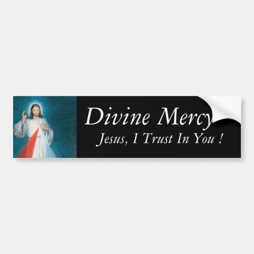 Divine Mercy Jesus I Trust In You  Bumper Sticker