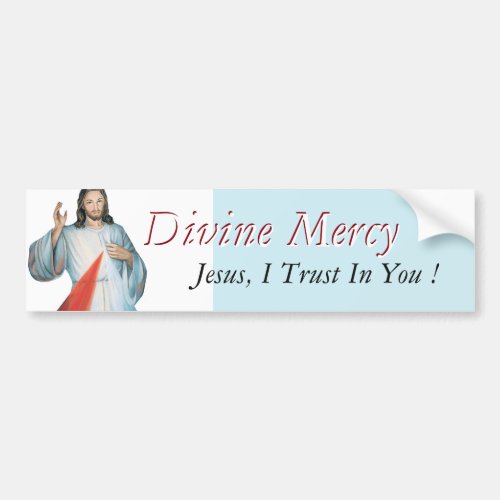 Divine Mercy Jesus I Trust In You  Bumper Sticker