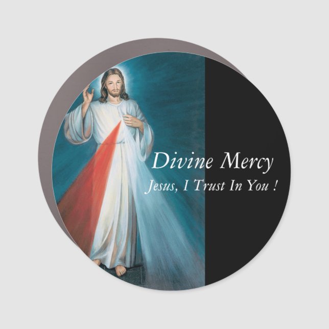 Divine Mercy Jesus, I Trust In You !  Car Magnet (Front)