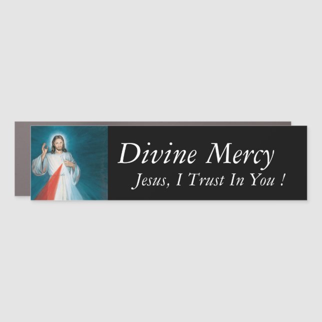 Divine Mercy Jesus, I Trust In You !  Car Magnet (Front)