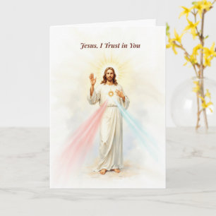 Divine Mercy Jesus I Trust in You Catholic Card