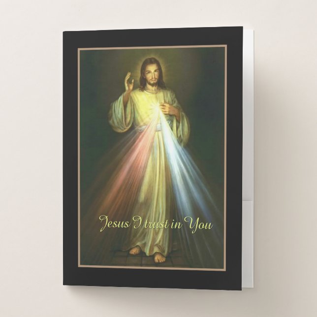 Divine Mercy Jesus I Trust in You Catholic Pocket Folder (Front)