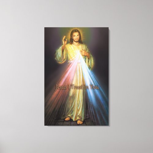 Divine Mercy Jesus I Trust In You Devotional Image Canvas Print